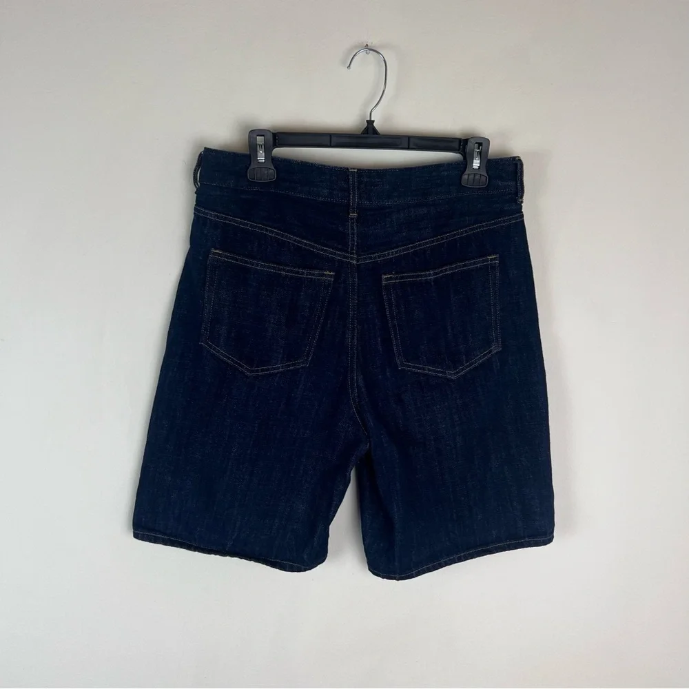 J. Crew Midlength Denim Jean Long Shorts in Indigo Dark Wash Size 27